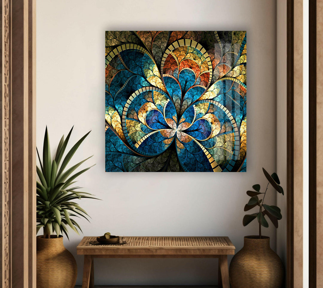 Oversized Abstract Glass Wall Art Decor