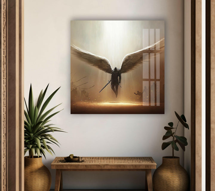 Christlicher Engel Kyrestia Glaswandkunst