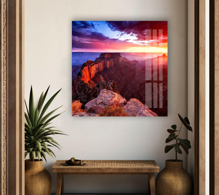 A stunning landscape photo for sale capturing the endless beauty of the Grand Canyon at twilight.

