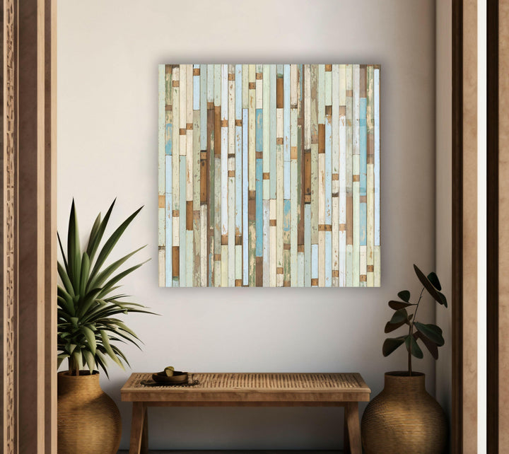 White Wooden Design Glass Wall Art photo print on glass, prints on glass wall art
