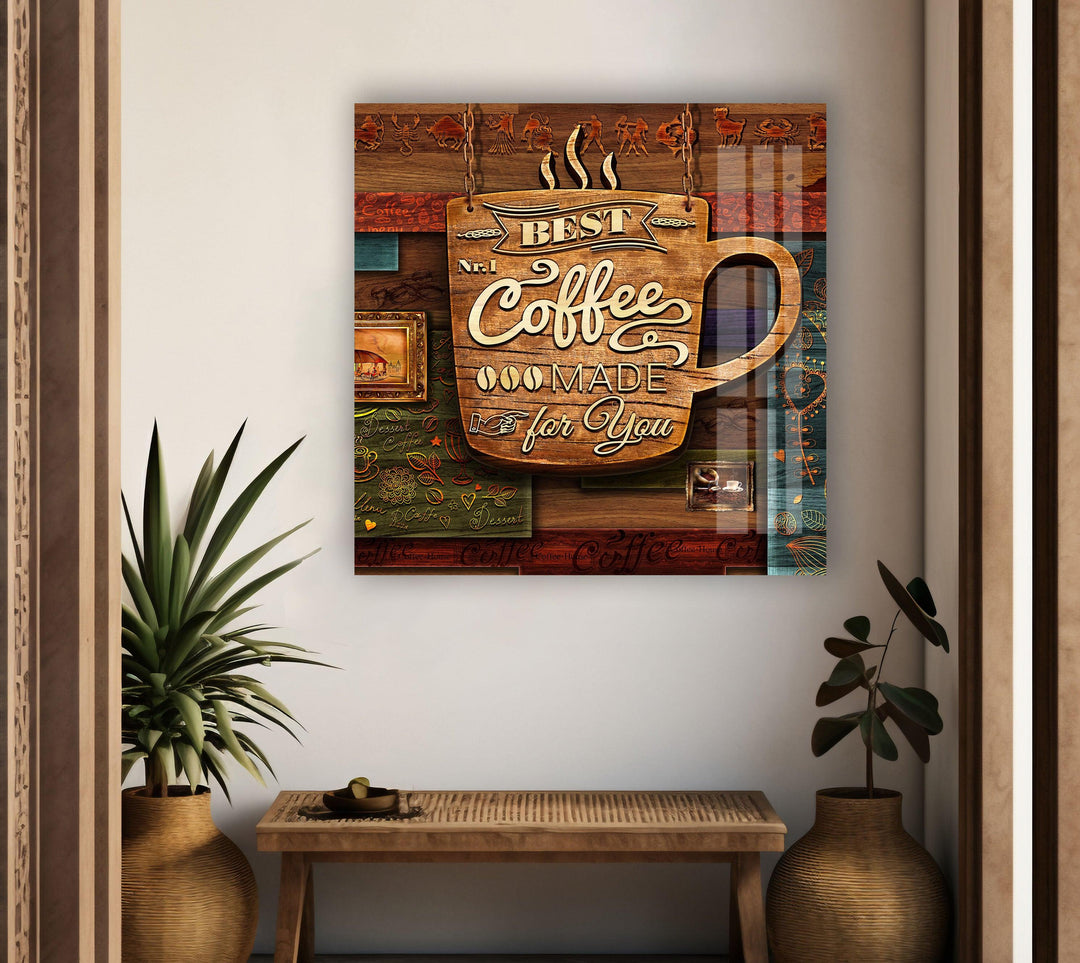 Coffee Tempered Glass Wall Art - MyPhotoStation - Decorate your living room with stunning Glass Wall Art. Our collection includes tempered glass wall art, large glass artwork, and modern designs. Perfect for adding color and style to any space. Enjoy secure packaging, free shipping, and vibrant prints that last.