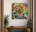 Abstract Fractal Decor Tempered Glass Wall Art