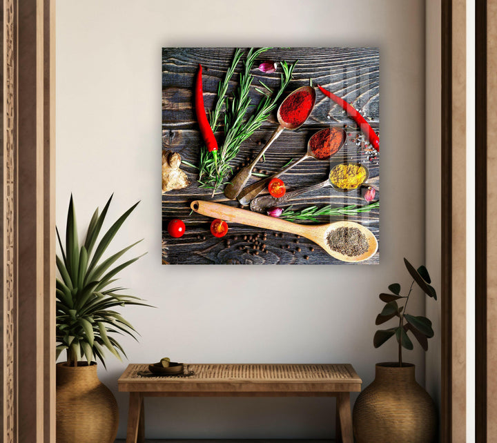 Hot Spices Glass Wall Art, Glass Printing Wall Art, Print photos on glass