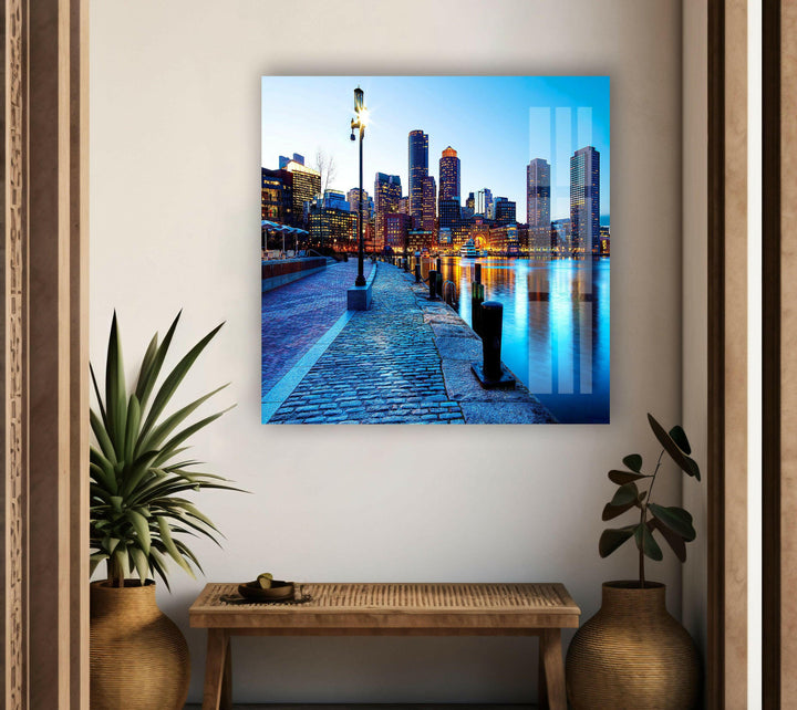 Germany City View Glass Wall Art, glass image printing, glass prints from photos