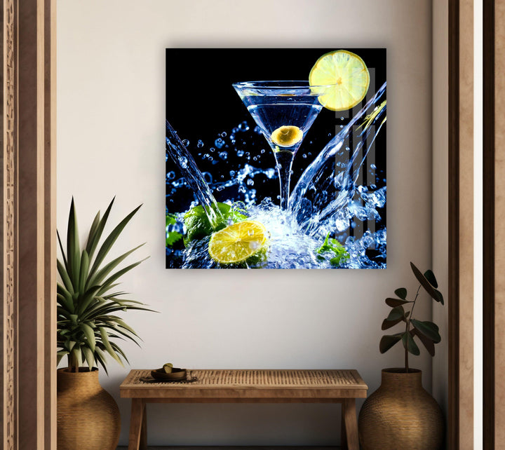 Cocktail-Getränke-Glas-Wandkunst