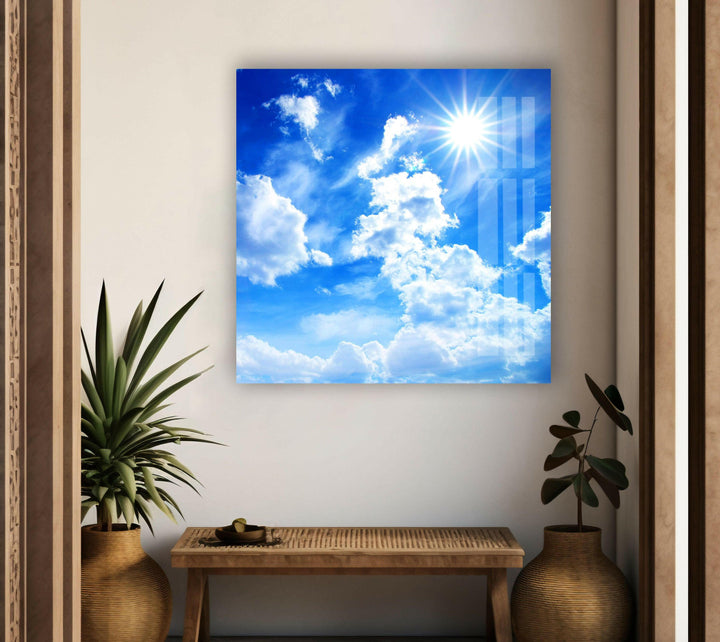 Expansive Blue Sky and Clouds – A Tranquil Nature Print for Your Home
