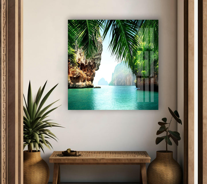 Thailändische Insel Ko Phi Phi Lee Glaswandkunst