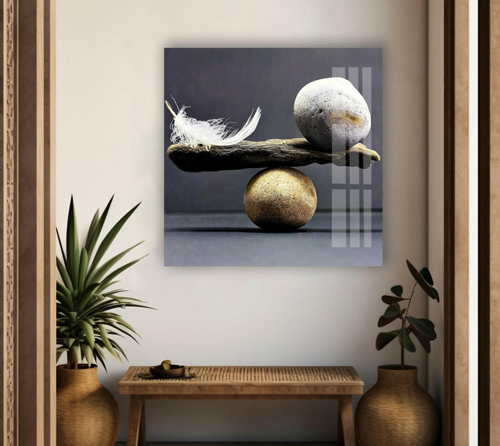 Zen Spa Stones Decor Cool Wall Decor & Glass Print Art