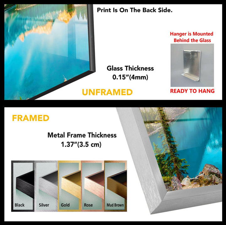 Moraine Lake Glass Wall Art – A Stunning Canadian Landscape