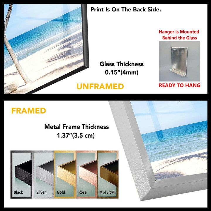 Tropical Paradise Palms: A Stunning Landscape Art Print on Glass Wall Art