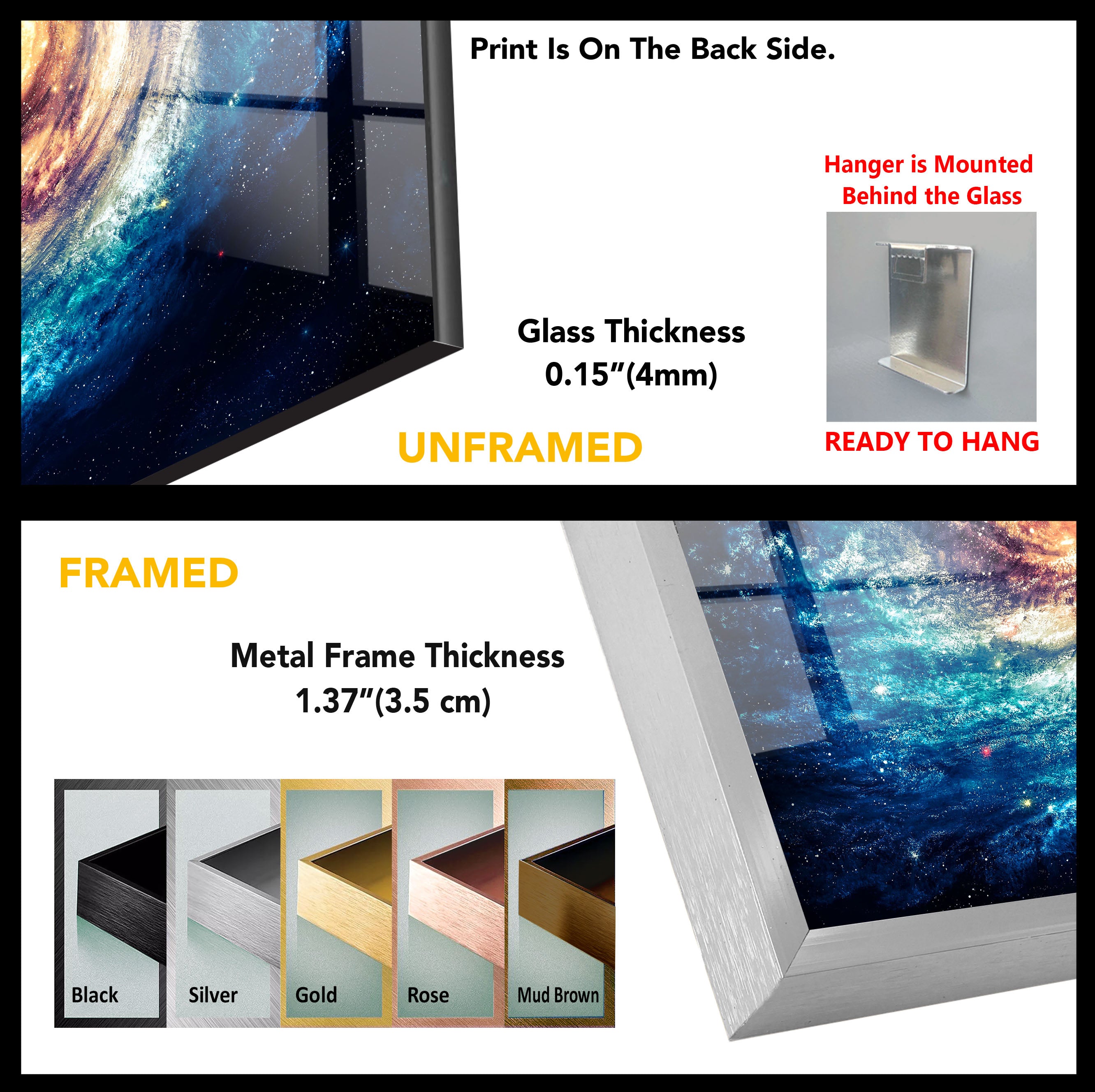 Black Hole Tempered Glass Wall Art