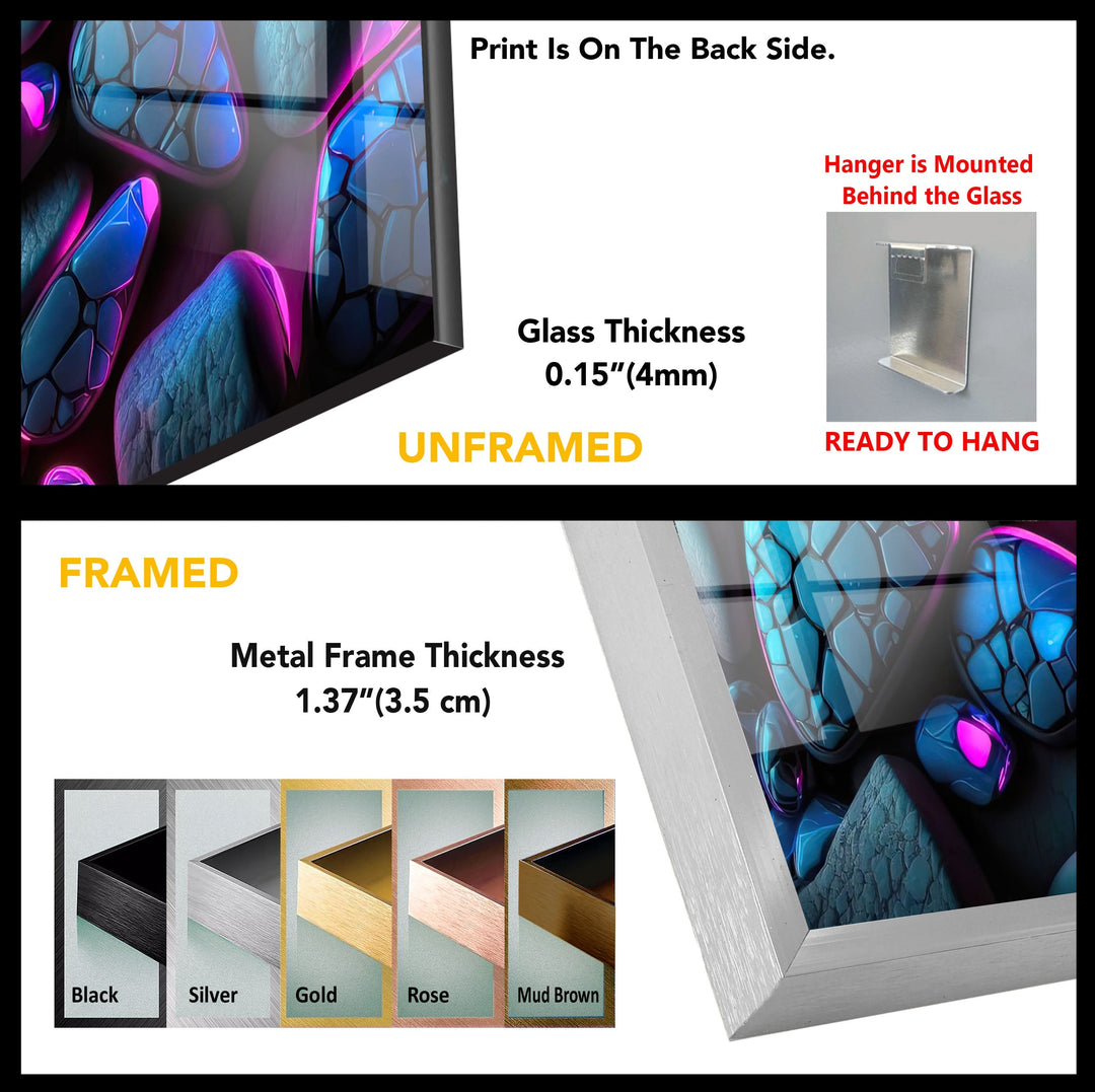 Farbige Steine ​​Buntglas Wandkunst