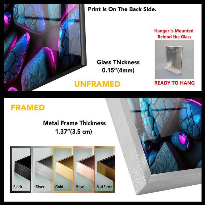 Farbige Steine ​​Buntglas Wandkunst