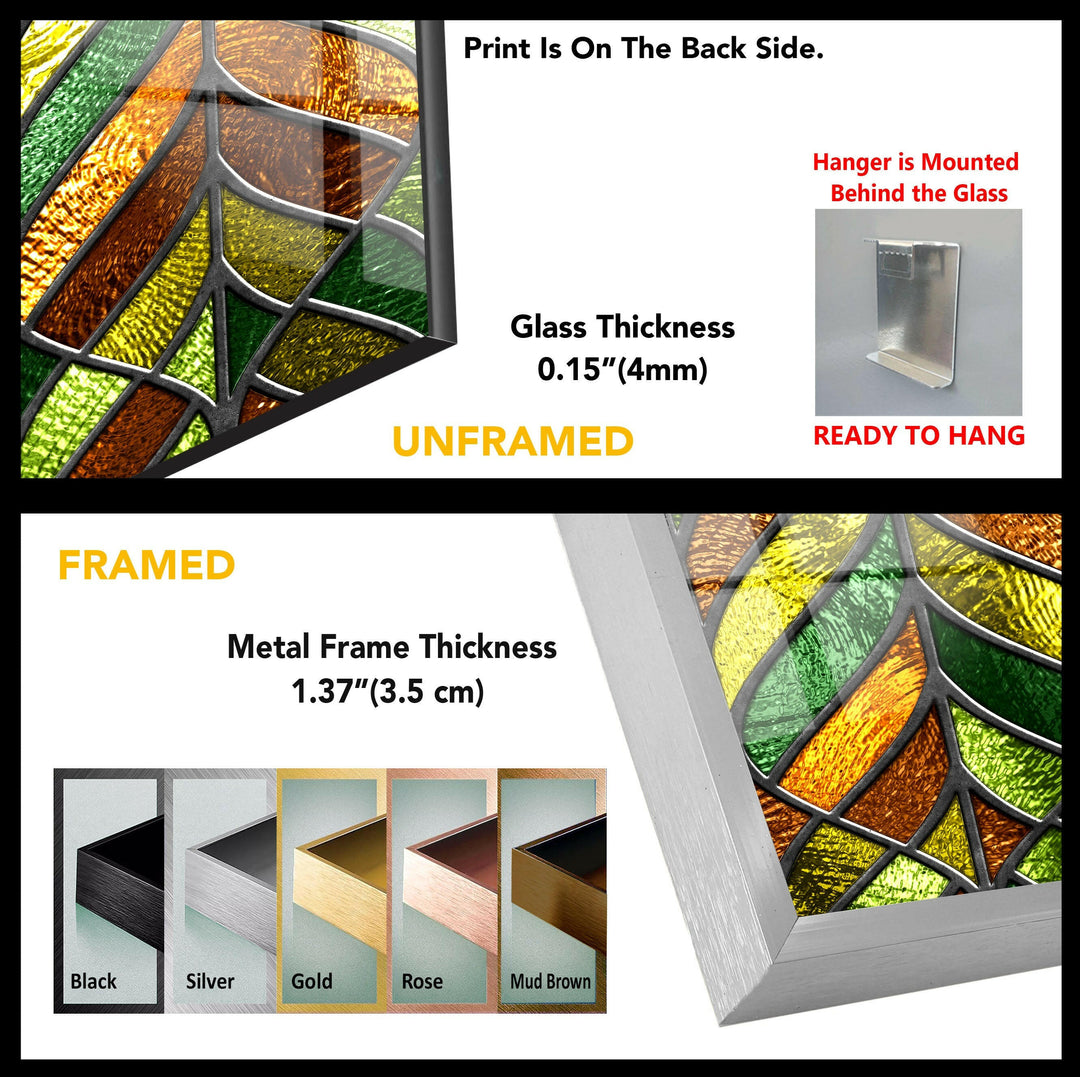 Green Stained Glass Wall Art