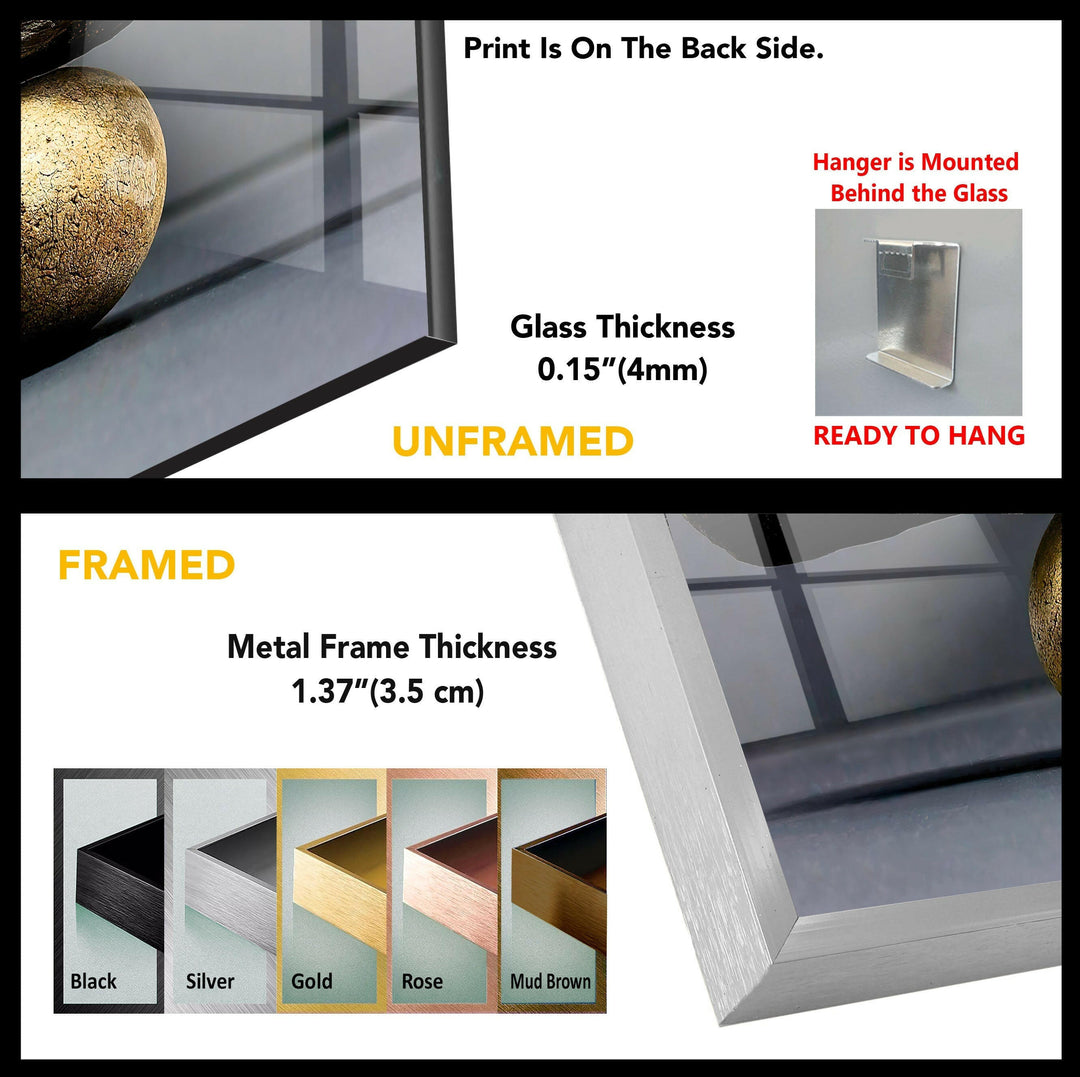 Zen Spa Stones Decor Tempered Glass Wall Art - MyPhotoStation