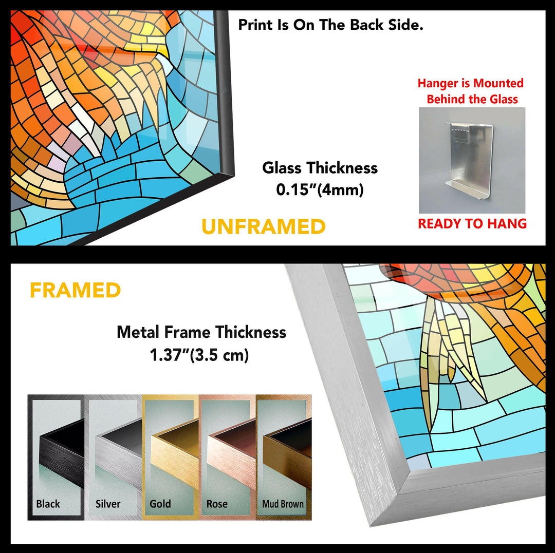 Colorful Fish Stained Tempered Glass Wall Art - MyPhotoStation
