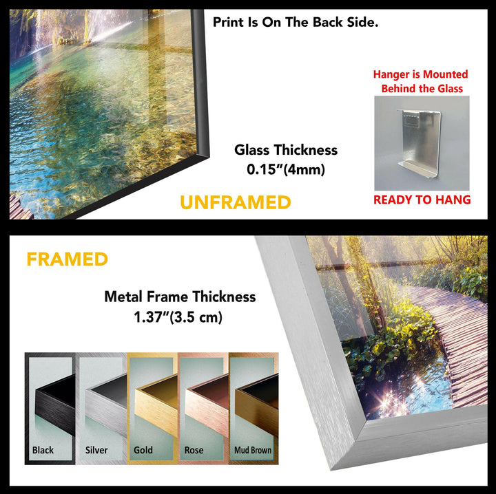 Plitvice Lakes Walkway – A Breathtaking Glass Wall Art for Nature Lovers
