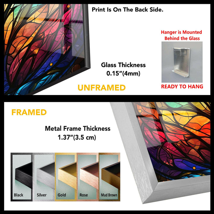 Life of Tree Decor Glass Wall Art