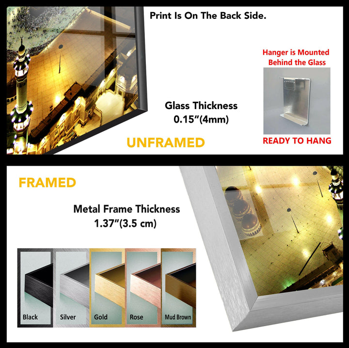 Mecca Kaaba Tempered Glass Wall Art - MyPhotoStation