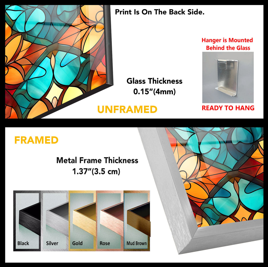 Nahtlose Muster Glas Wandkunst