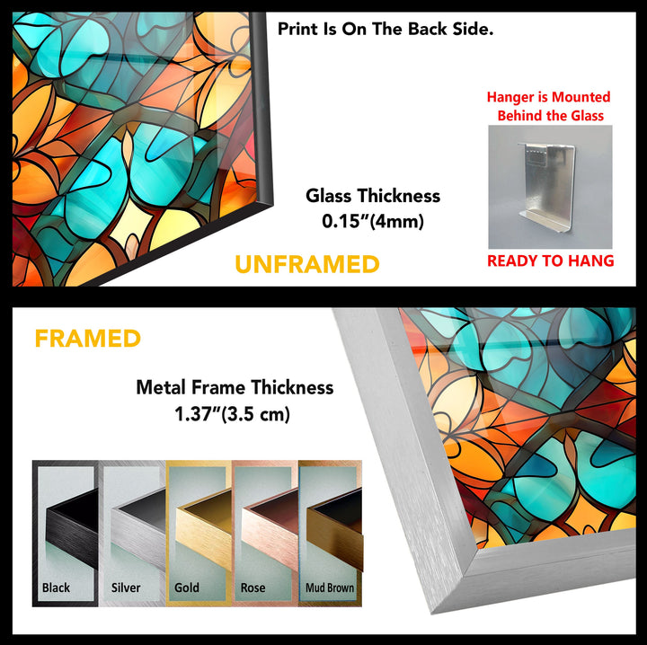 Nahtlose Muster Glas Wandkunst