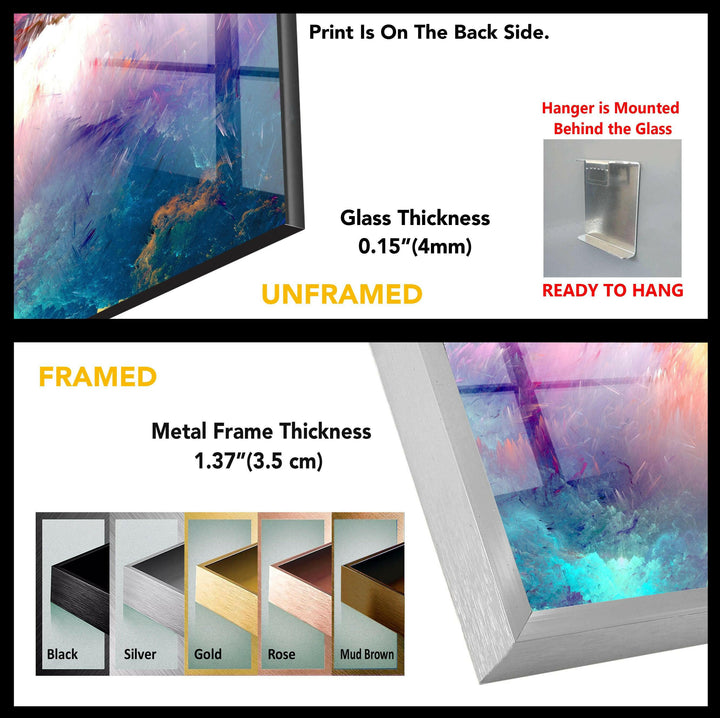 Abstract Alcohol ink Tempered Glass Wall Art - MyPhotoStation