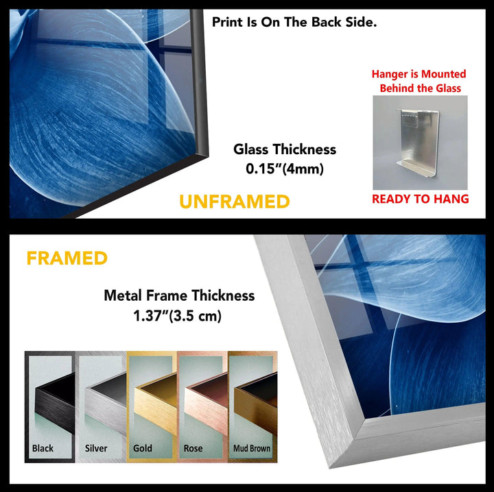 Blue Agave Closeup Glass Wall Art, glass photo prints, glass picture prints