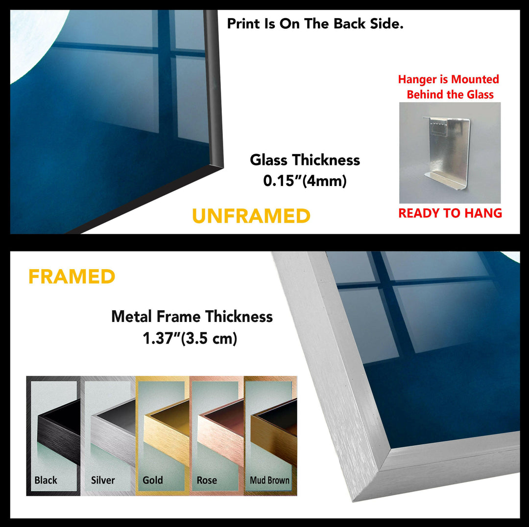 Full Moon Glass Wall Art – A Mesmerizing Lunar Elegance for Your Space