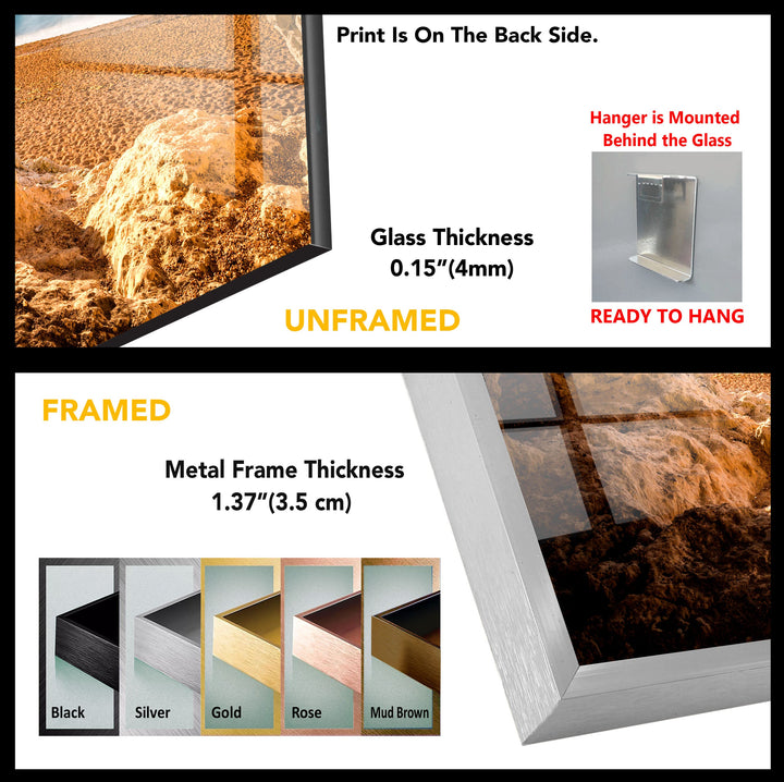 Golden Beach Cave View: A Stunning Landscape Wall Art