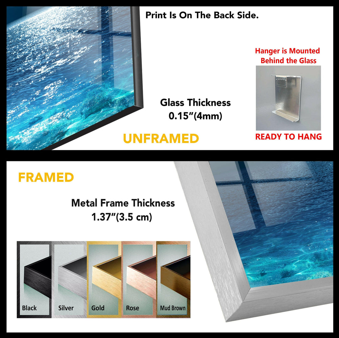 Night Sky with Stars Glass Wall Art
