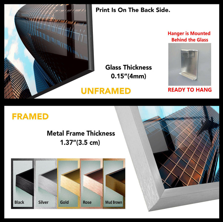 City Photo and Plane Glass Wall Art, custom glass pictures, glass art prints