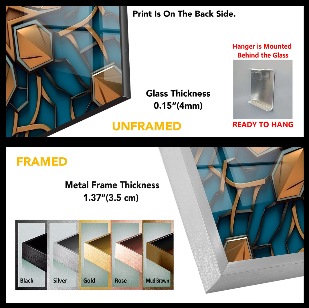 Mandala Design Glass Wall Art