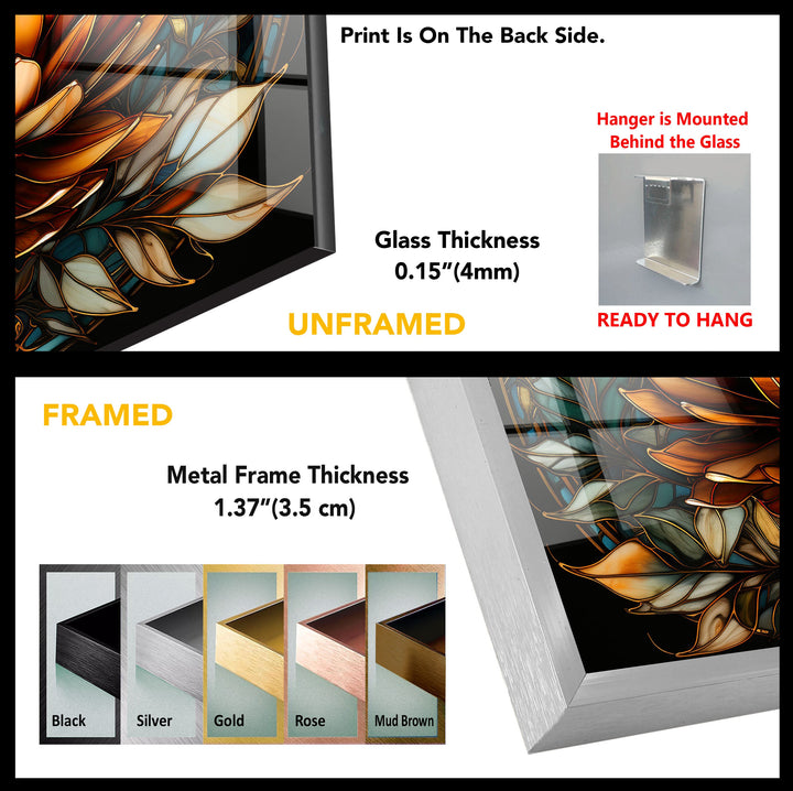 Stained Pine Cone Glass Wall Art