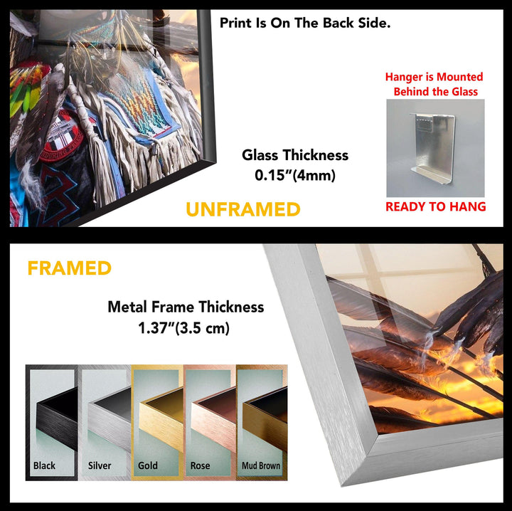 Native American Abstract Tempered Glass Wall Art - MyPhotoStation