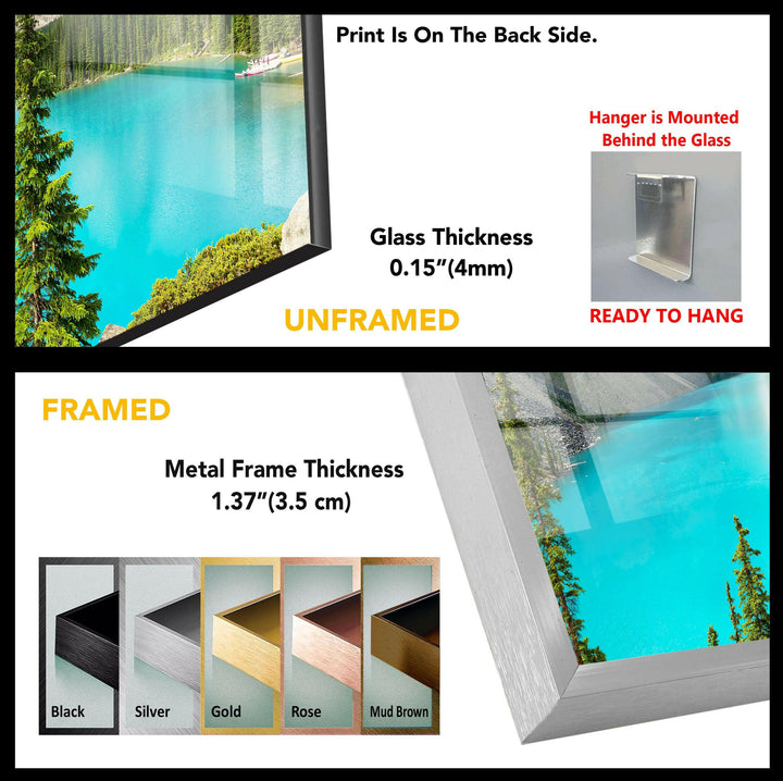 Moraine Lake Glass Wall Art – A Stunning Canadian Landscape