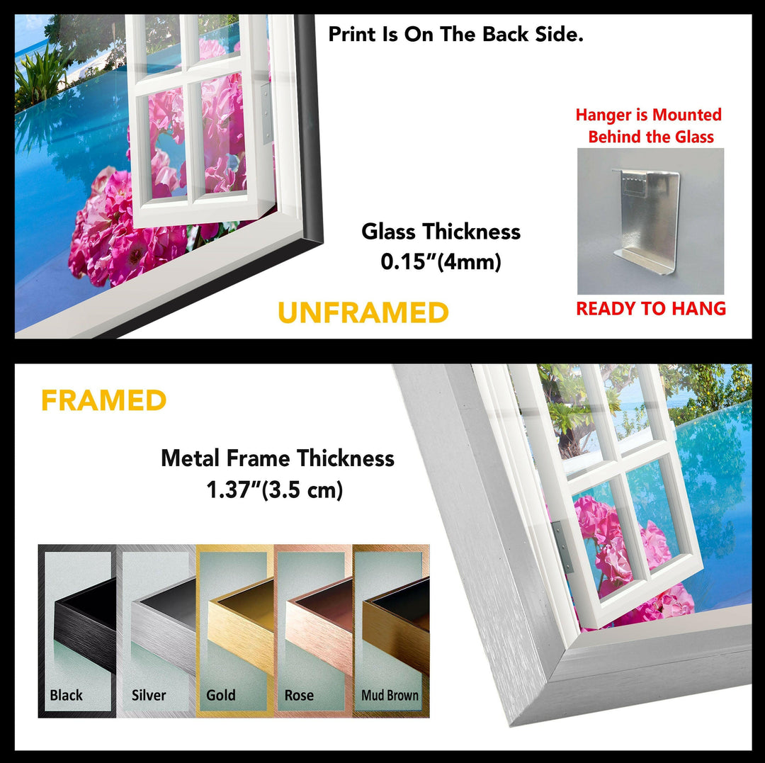 Tropical Paradise View: A Stunning Landscape Art Print on Glass Wall Art