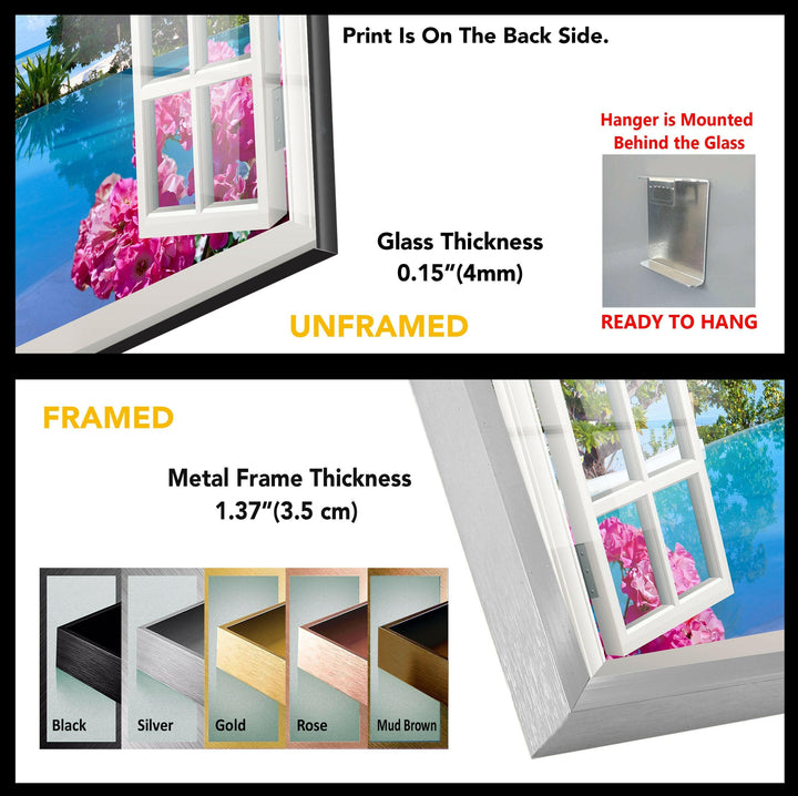 Tropical Paradise View: A Stunning Landscape Art Print on Glass Wall Art