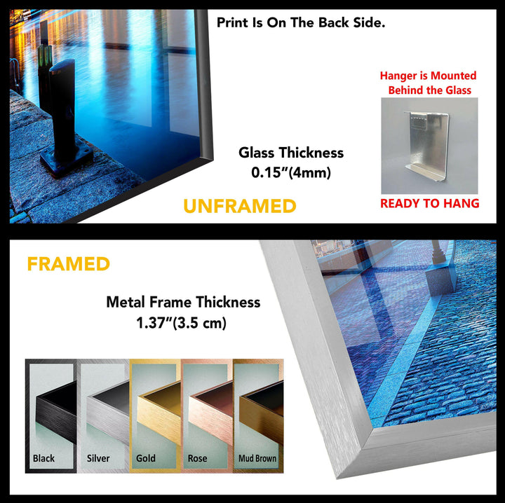 Germany City View Glass Wall Art, custom glass photo prints, large glass prints