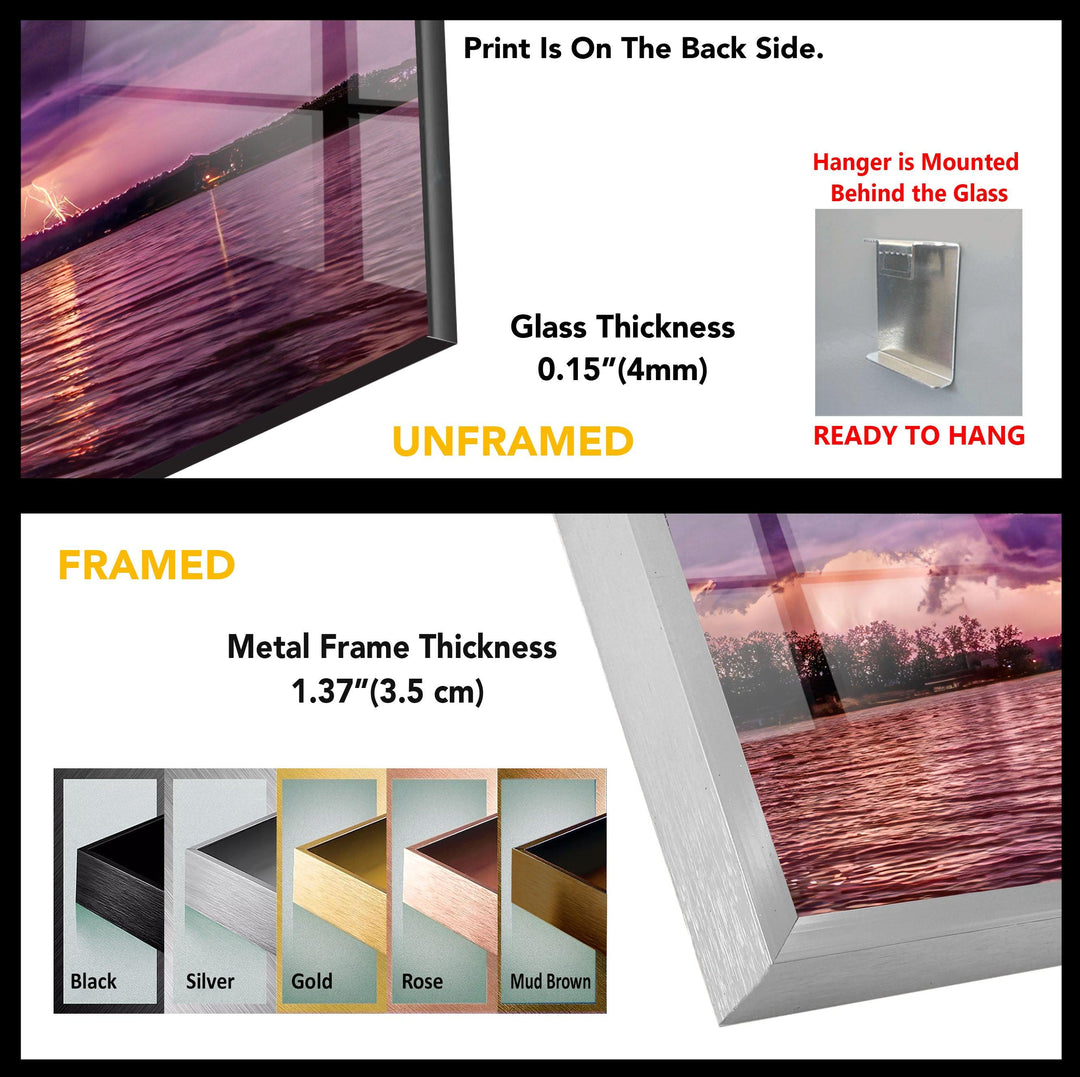 Stormy Twilight Sky: A Stunning Landscape Art Print on Glass Wall Art