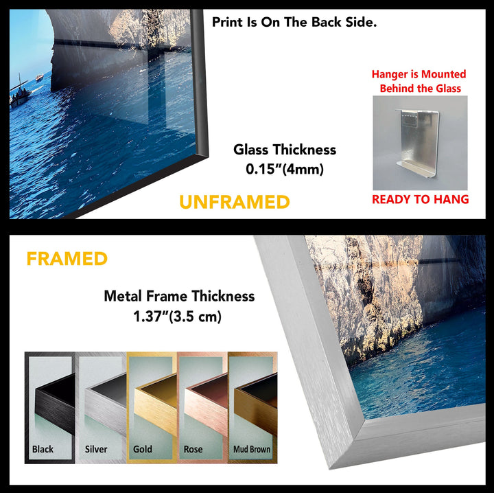 Coastal Rock Archway: A Stunning Landscape Art Print on Glass Wall Art
