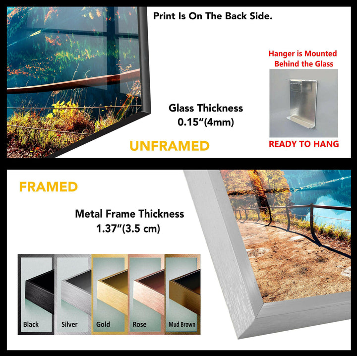 Splendid Autumn Scene Glass Wall Art