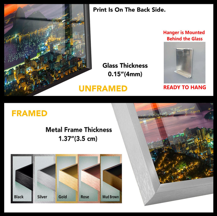 Rio De Janeiro Landscape Glass Wall Art