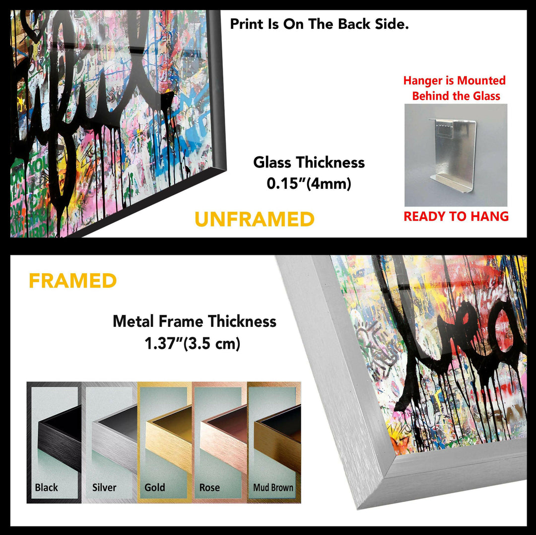 Graffiti Tempered Glass Wall Art - MyPhotoStation