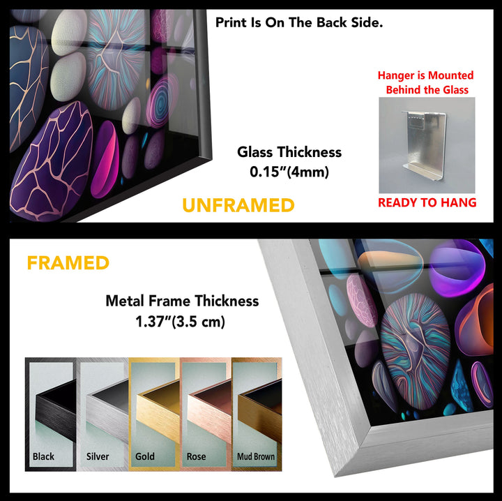 Zen Stones Spa Decor Tempered Glass Wall Art - MyPhotoStation