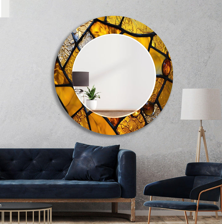 Gold Stained Wall Mirror Large Wall Mirror
