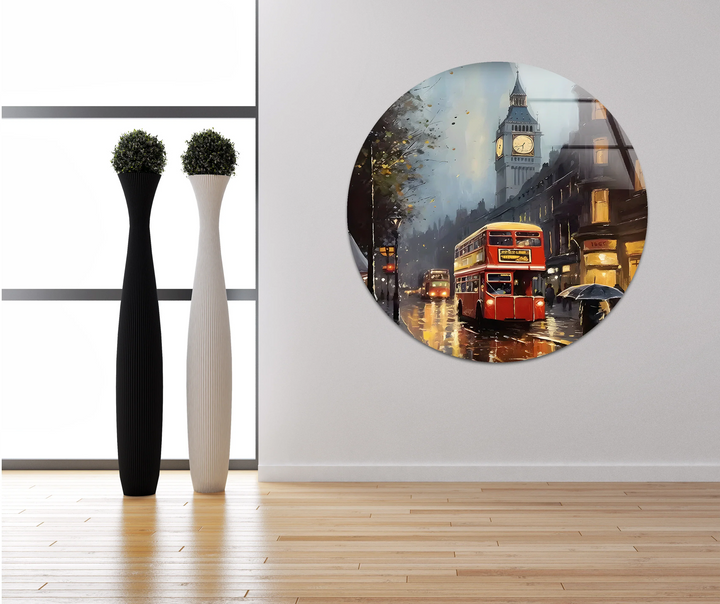 Rainy London Big Ben Glass Wall Art - MyPhotoStation