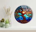 Stained Tree Tempered Glass Wall Art