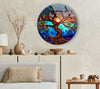 Stained Tree Tempered Glass Wall Art