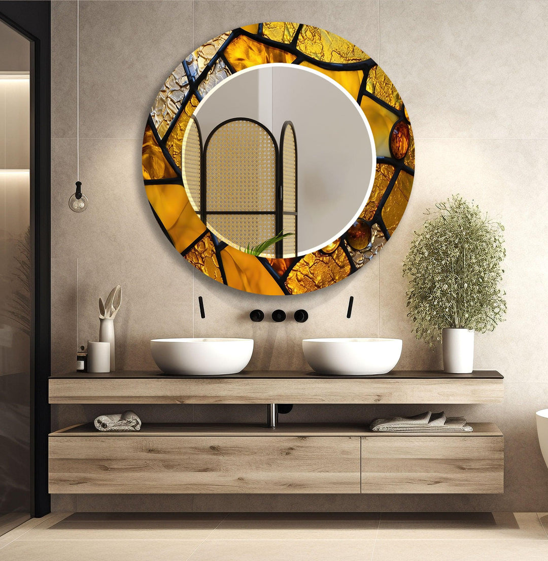 Gold Stained Wall Mirror large wall mirror
