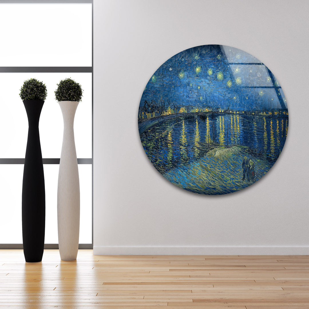 Van Gogh Starry Night Over the Rhône Glass Wall Art